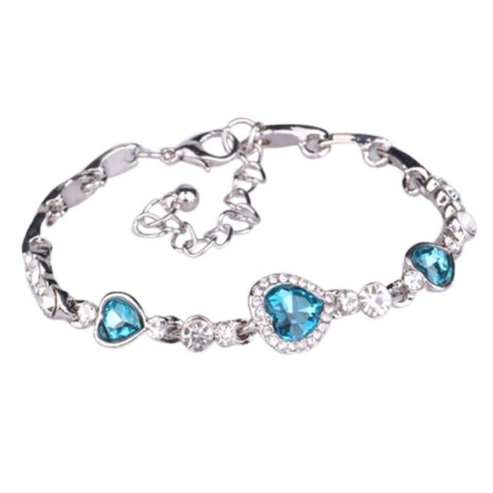 NEW Elegant Jewelry Crystal Heart Shape Bracelet